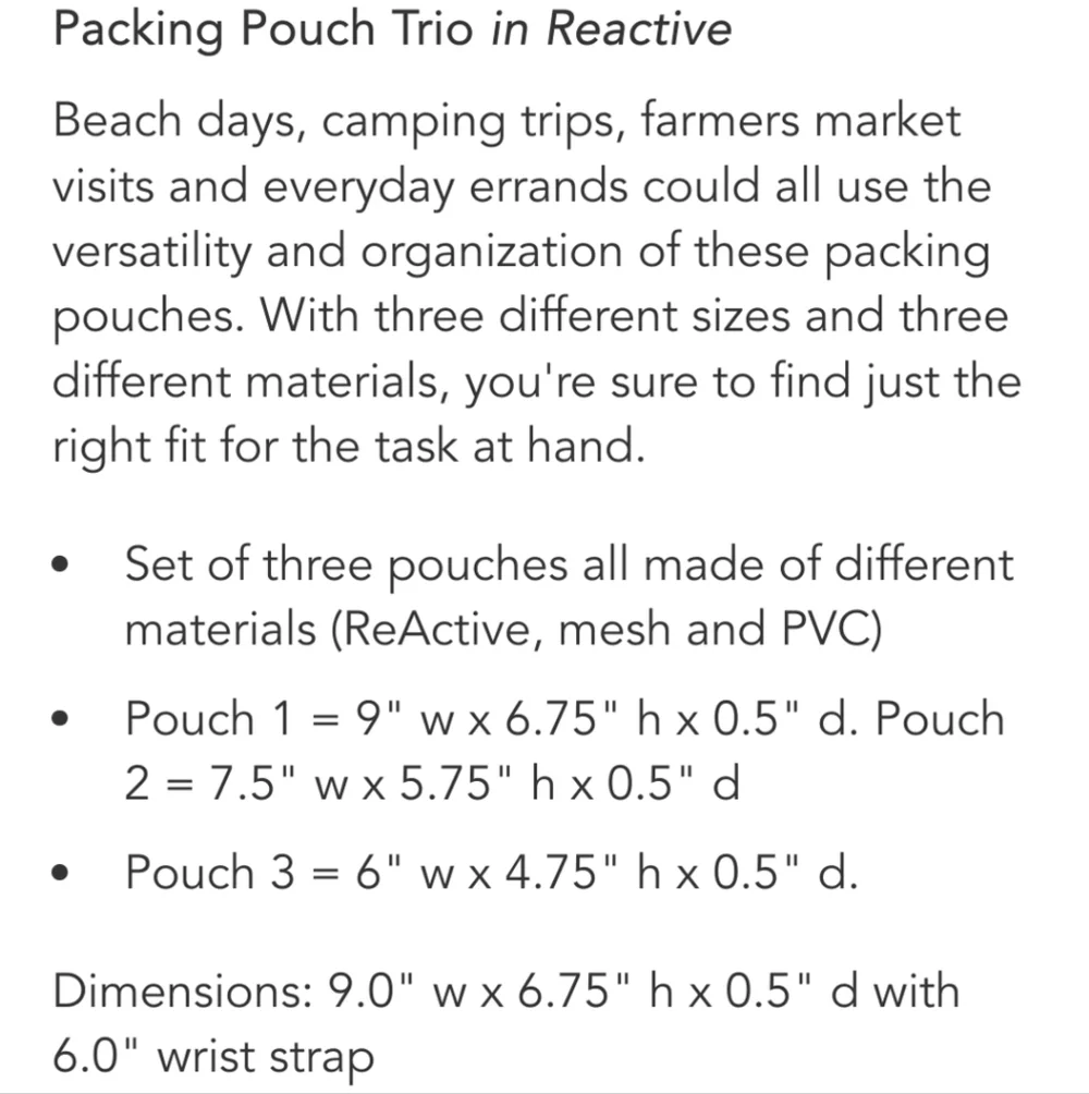 Vera Bradley Packing Pouch Trio NWT - Picture 9 of 9